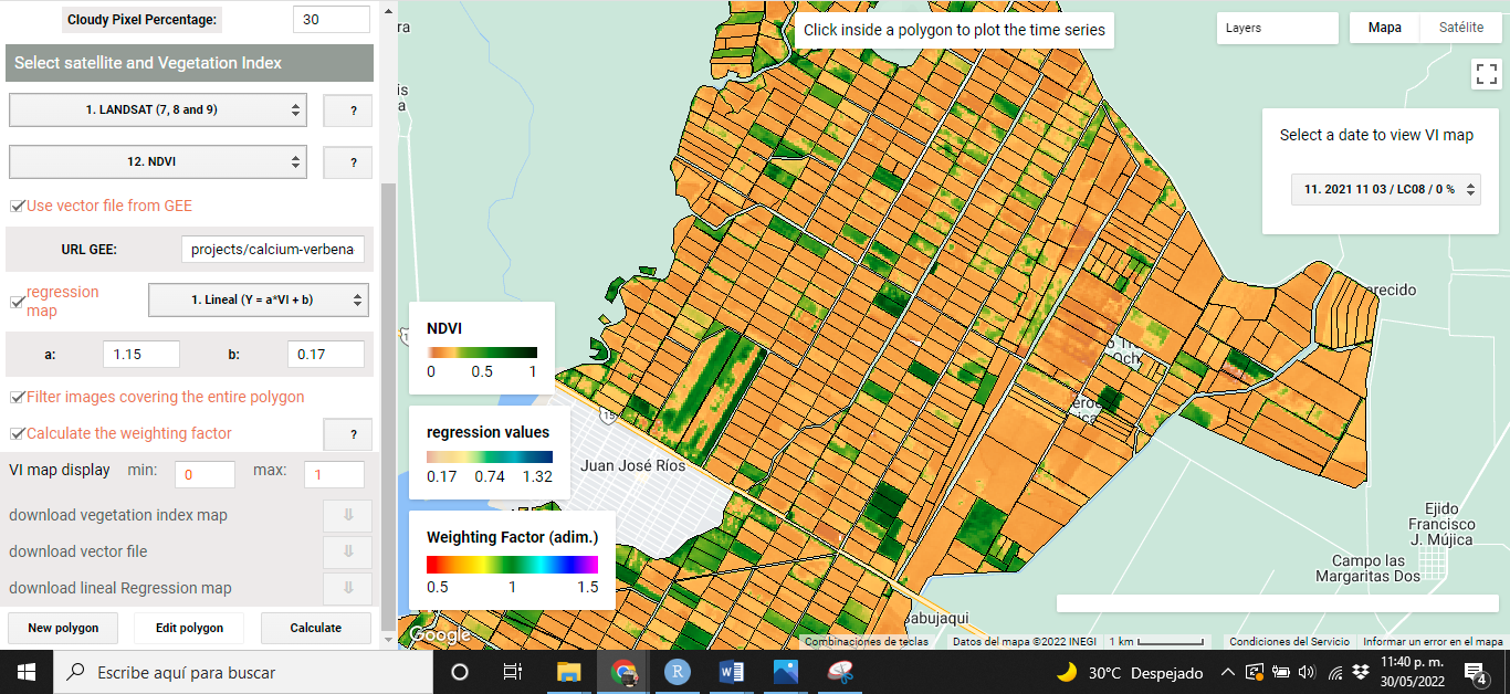 NDVI map